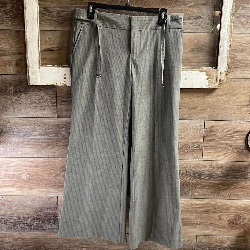 Gap Ladies Trousers, Size Stretch 8 regular, Gray with thin black lines